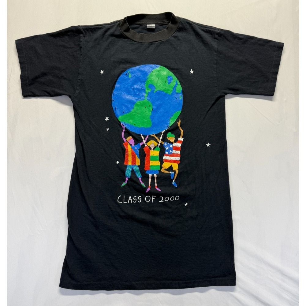 VTG Hallmark T Shirt Men M Black Class of 2000 Photo Album A World of Good Times